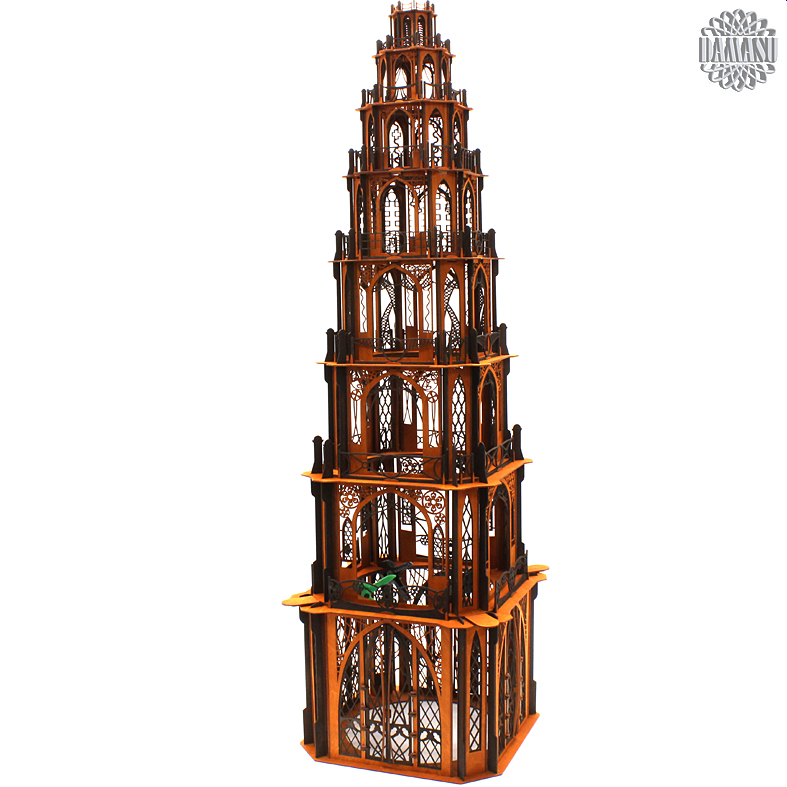Höhe 450mm Bauplan für  Gotische Weihnachtspyramide 