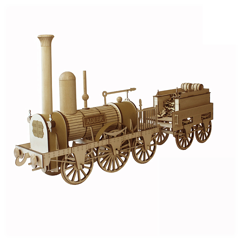 Räucher-Eisenbahn Adler natur Pferdefuhrwerk Bastelset natur Holzbausatz Bastelsatz Volk erzgebirgische mit Erzgebirge Kunstgewerbe Holzkunst DAMASU Historismus selber machen selber bauen basteln Fehrendes Zigeunerwagen Holzbastelset Seiffen Fahrzeug Gespann Bausatz Volkskunst