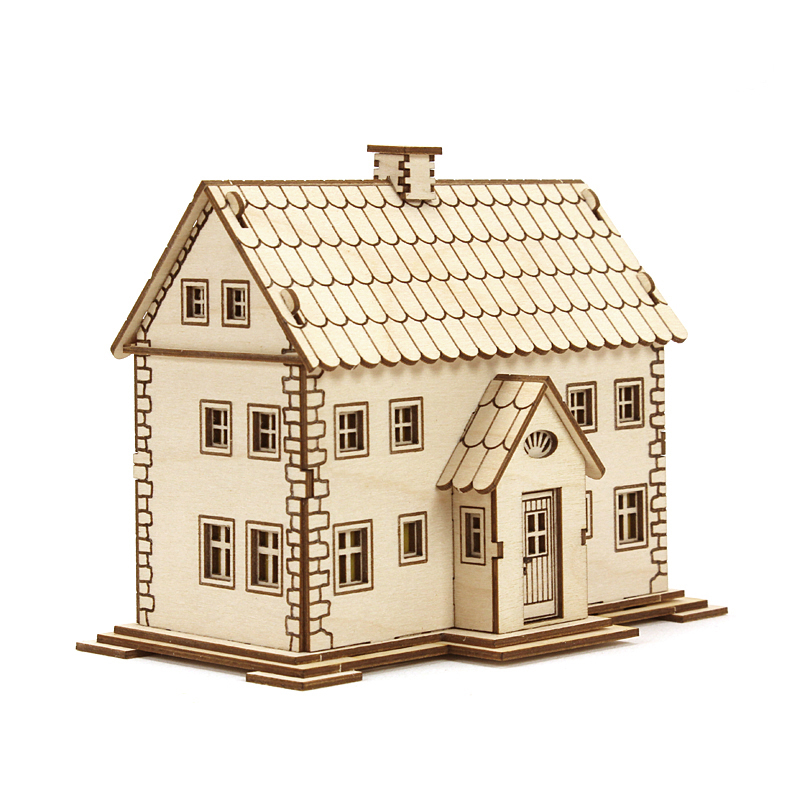 Räucherhäuschen Wohnhaus naturbelassen Räucherhaus Holzbastelset basteln erzgebirgische Bergdorf Bausatz Lichterhaus selber bauen selber machen Holzkunst Erzgebirge Seiffen Modellhaus Bastelsatz DAMASU Kunstgewerbe Holzbausatz Volkskunst Bastelset Wohnhaus
