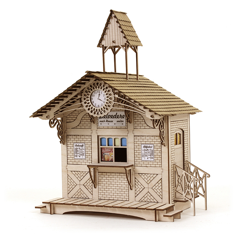 Räucherhaus Kiosk natur Gründerzeit Räucherhaus Modellhaus selber machen Holzbastelsatz Kiosk erzgebirgische Bausatz selber bauen Holzbastelset basteln Volkskunst Holzbausatz Erzgebirge Bastelset Bastelsatz Seiffen Raeucherhausbastelsatz Lichterhaus Historismus Kunstgewerbe DAMASU Holzkunst