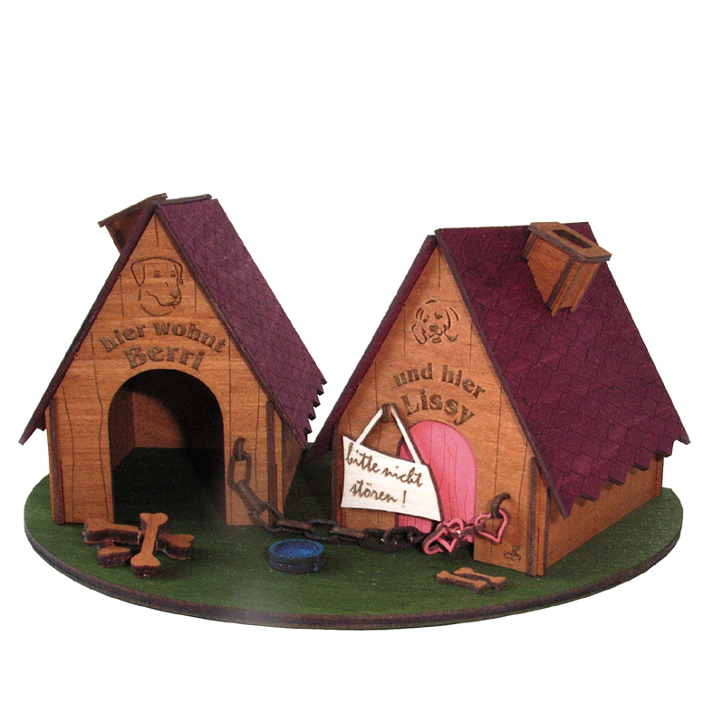 Hundehaus Bastelsatz Bastelset Bausatz Holzkunst Seiffen basteln Wachhund Holzbastelset Volkskunst selber bauen Holzbausatz selber machen DAMASU Kunstgewerbe Erzgebirge Hundehütte erzgebirgische 
