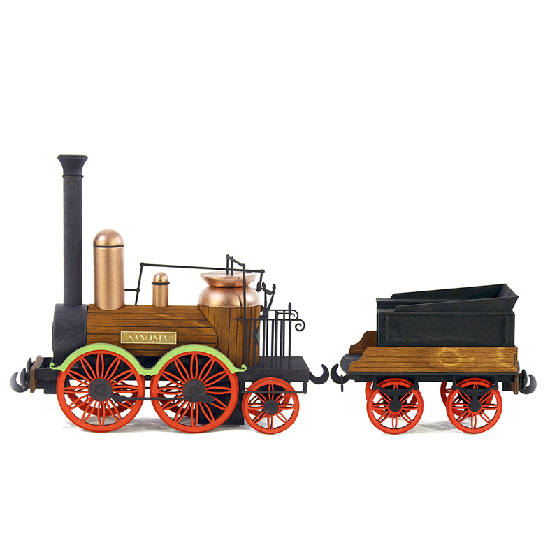 Räucher-Eisenbahn Saxonia farbig Holzbausatz Volk Fahrzeug selber machen DAMASU basteln mit Pferdefuhrwerk Historismus Seiffen Zigeunerwagen Holzbastelset Bausatz Bastelset selber bauen Gespann Holzkunst Erzgebirge Volkskunst natur Fehrendes erzgebirgische Kunstgewerbe Bastelsatz