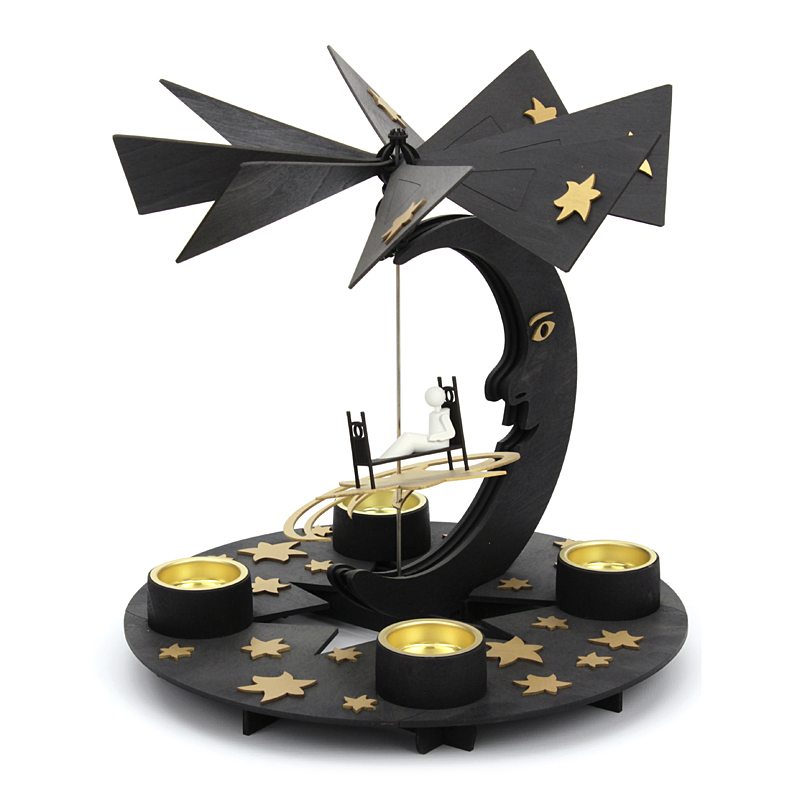 Weihnachtspyramide Mondpyramide Classic farbig Erzgebirge Hawelmann Ganzjahrespyramide Bausatz Seiffen basteln Mondpyramide DAMASU Holzbastelset Volkskunst Selbstbaupyramide Kinderpyramide Holzkunst Erzgebirgspyramide Bastelsatz Weihnachtspyramide selber machen erzgebirgische Bastelset Bastelpyramide Sternenpyramide Holzbausatz selber bauen Kunstgewerbe Pyramide