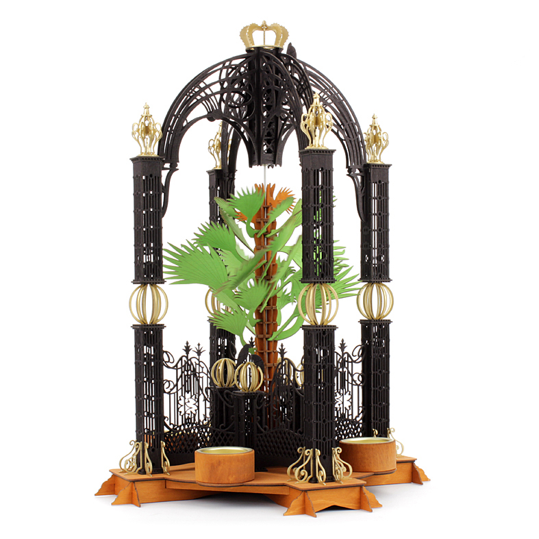 Palmenhauspyramide farbig Bastelpyramide selber machen Ganzjahrespyramide Gründerzeit Bausatz Erzgebirge Bastelset Weihnachtspyramide Erzgebirgspyramide Historismus Palmenhauspyramide selber bauen basteln Volkskunst DAMASU erzgebirgische Seiffen Kunstgewerbe Holzbausatz Holzkunst Kristallpalast Selbstbaupyramide Pyramide Bastelsatz Holzbastelset