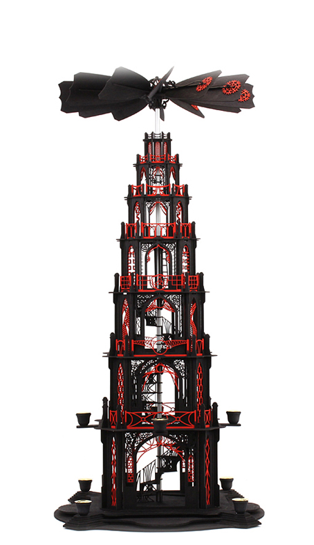 Bastelsatz große gotische Weihnachtspyramide 6 Etagen Wendeltreppe Weihnachtspyramide Bausatz selber machen Holzbausatz Gothicpyramide Wendeltreppe gotische basteln Holzbastelset Erzgebirge Holzkunst Kirchenpyramide Bastelset Volkskunst selber bauen Bastelsatz Kunstgewerbe Seiffen erzgebirgische Pyramide DAMASU Gotikpyramide Dompyramide