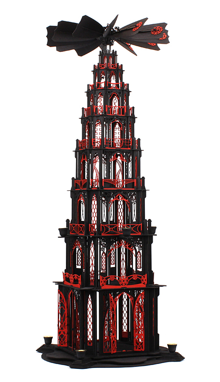 Bastelsatz große gotische Weihnachtspyramide 7 Etagen Pyramidenteller gotische Seiffen Weihnachtspyramide Kirchenpyramide selber bauen Holzkunst Erzgebirge selber machen Wendeltreppe Dompyramide Holzbastelset Holzbausatz Bausatz Gotikpyramide Volkskunst Pyramide erzgebirgische Bastelsatz Kunstgewerbe Gothicpyramide basteln Bastelset DAMASU