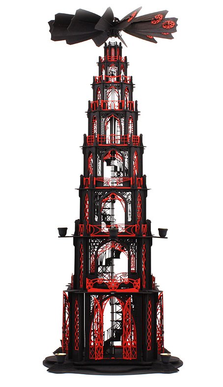 Bastelsatz große gotische Weihnachtspyramide 7 Etagen Wendeltreppe Volkskunst Gothicpyramide Holzbausatz Pyramide Bastelsatz Kunstgewerbe DAMASU Holzkunst Kirchenpyramide gotische Holzbastelset Gotik Seiffen selber machen Wendeltreppe Bastelset erzgebirgische Bausatz selber bauen Weihnachtspyramide Erzgebirge basteln Dompyramide Gotikpyramide