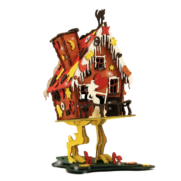 bunt, Hexenhaus, Pfefferkuchenhaus, Hänsel und Gretel, Babajaga, Räucherhaus, Rauchhaus, Bastelsatz, DAMASU, Erzgebirge, Holzkunst, Bastelset, selber bauen, Weihnachten, basteln, Seiffen