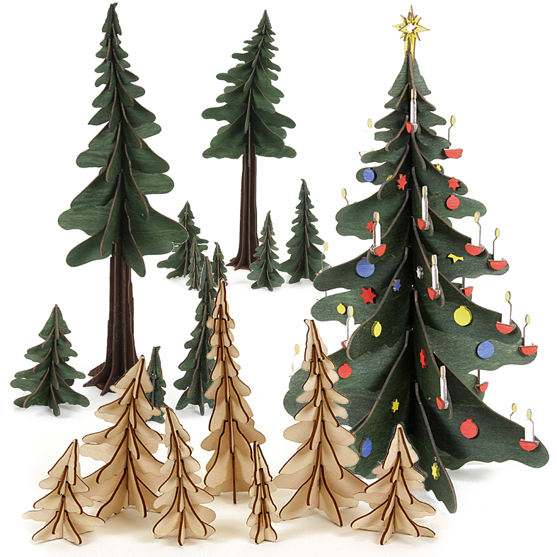 bewegte Bäume, Holzbausatz, Seiffen Werksverkauf, Modellbau, Bastelsatz, DAMASU, Erzgebirge, Holzkunst, selber bauen, Weihnachten, basteln, Seiffen