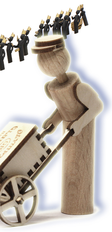 DAMASU Holzkunst Bastelset Kunstgewerbe Holzbausatz Bausatz Seiffen Erzgebirge Volkskunst erzgebirgische selber machen Engel Gründerzeitfiguren Bastelsatz Holzbastelset basteln
