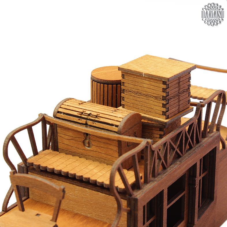 Modellbau aus Holz Pferdekutsche